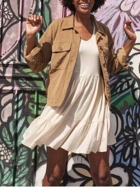 Toad&Co Corduroy Overshirt Jacket in Warm Brown